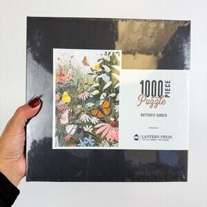 New Sealed Lantern Press 1000 Piece Puzzle Butterfly Garden